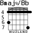 Bmaj9/Bb para guitarra - versión 3