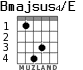 Bmajsus4/E para guitarra - versión 2
