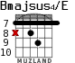 Bmajsus4/E para guitarra - versión 6