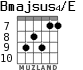 Bmajsus4/E para guitarra - versión 7