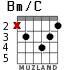 Bm/C para guitarra