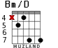 Bm/D para guitarra - versión 3