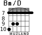 Bm/D para guitarra - versión 5