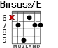 Bmsus2/E para guitarra - versión 6