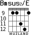 Bmsus2/E para guitarra - versión 7