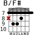 B/F# para guitarra - versión 4