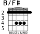 B/F# para guitarra