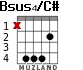 Bsus4/C# para guitarra - versión 2