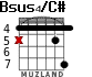 Bsus4/C# para guitarra - versión 4