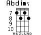 Abdim7 para ukelele - versión 3