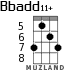 Bbadd11+ para ukelele - versión 2