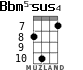 Bbm5-sus4 para ukelele - versión 4