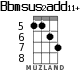 Bbmsus2add11+ para ukelele - versión 3