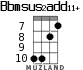 Bbmsus2add11+ para ukelele - versión 4