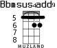 Bbmsus4add9 para ukelele - versión 1
