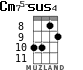 Cm75-sus4 para ukelele - versión 3