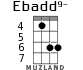 Ebadd9- para ukelele - versión 3
