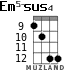 Em5-sus4 para ukelele - versión 3