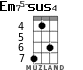 Em75-sus4 para ukelele - versión 4