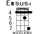Emsus4 para ukelele - versión 4