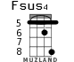 Fsus4 para ukelele - versión 6