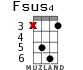 Fsus4 para ukelele - versión 10