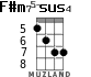 F#m75-sus4 para ukelele - versión 4