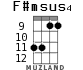 F#msus4 para ukelele - versión 6