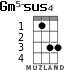 Gm5-sus4 para ukelele - versión 2