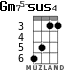 Gm75-sus4 para ukelele - versión 4