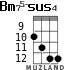 Bm75-sus4 para ukelele - versión 9